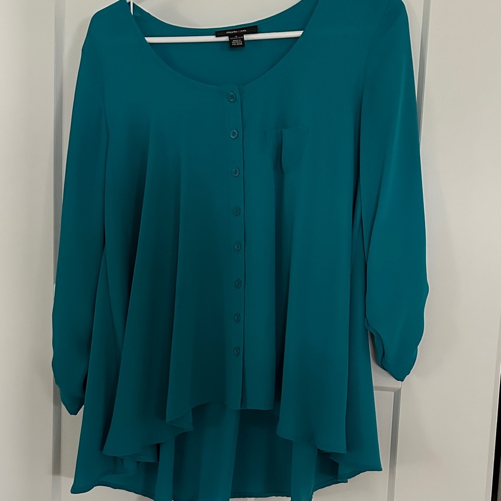 Style & Co. Turquoise Flowing Blouse
